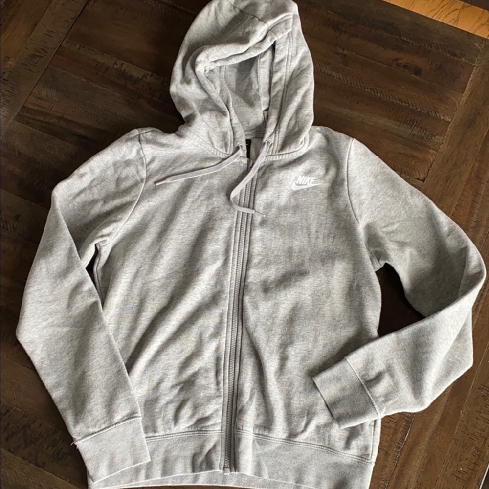 Nike gray zippered hoodie